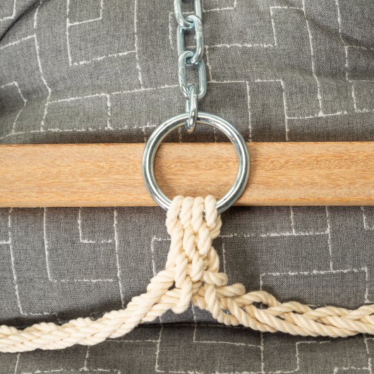 Tufted Sunbrella Single Swing - Create Smoke